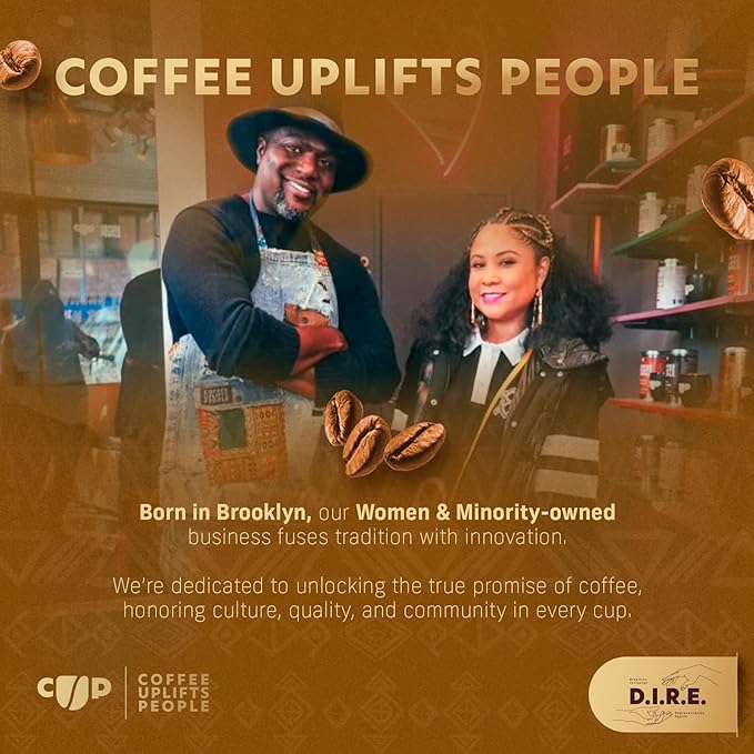 Coffee Uplifts People Peruvian Decaf Coffee - Decaf Whole Bean Coffee Medium Dark Roast - Single Origin, Specialty Grade Coffee Beans, 100% Arabica Coffee, Fair Trade - Chocolate & Almond Notes -12oz