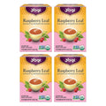 Yogi Tea Organic Raspberry Leaf Tea - 16 Tea Bags per Pack (4 Packs) - Caffeine-Free, Aids Discomfort of Menstruation - Made from Raspberry Leaves