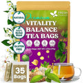 FreshDrinkUS, Vitality Balance Tea Bags | 30 Count | Herbal Blend with Gymnema, Milk Thistle Seed, Fenugreek, Dandelion Root, Ginger, Orange Peel & Other Herbs – 100% Natural, Caffeine-Free Herbal Tea