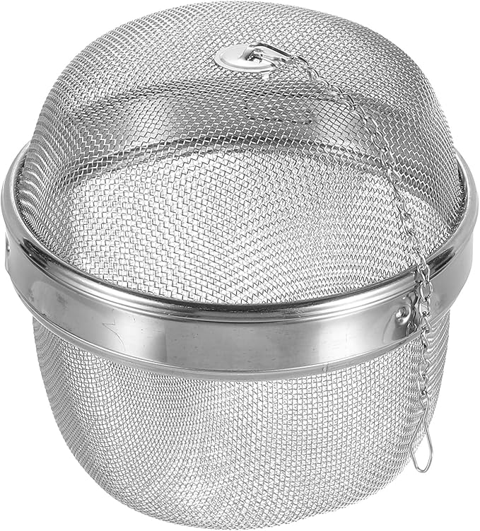 uxcell Tea Infuser Filter, Stainless Steel Tea Strainer, Loose Tea Steeper, Tea Ball with Chain for Loose Leaf Tea, Large Size