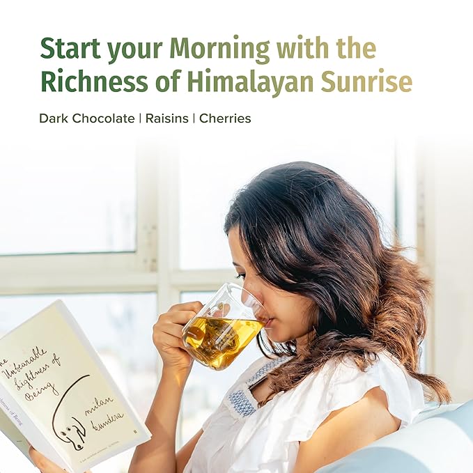 NEPAL TEA Organic Black Tea Bags from the Himalayas - 15 Pyramid Tea Bags, Single Origin from a Family Farm - Black Tea Bags with Loose Leaf Tea Inside (Himalayan Sunrise)