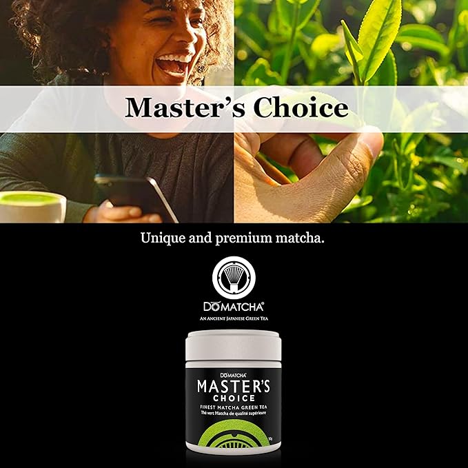 DoMatcha Master's Choice Ceremonial Finest Matcha Green Tea Powder 30g, 25 Servings - Kyoto-Crafted Matcha with Rich Taste, Vibrant Green Color, Ideal for Lattes, Smoothies & Baking, Kosher Certified