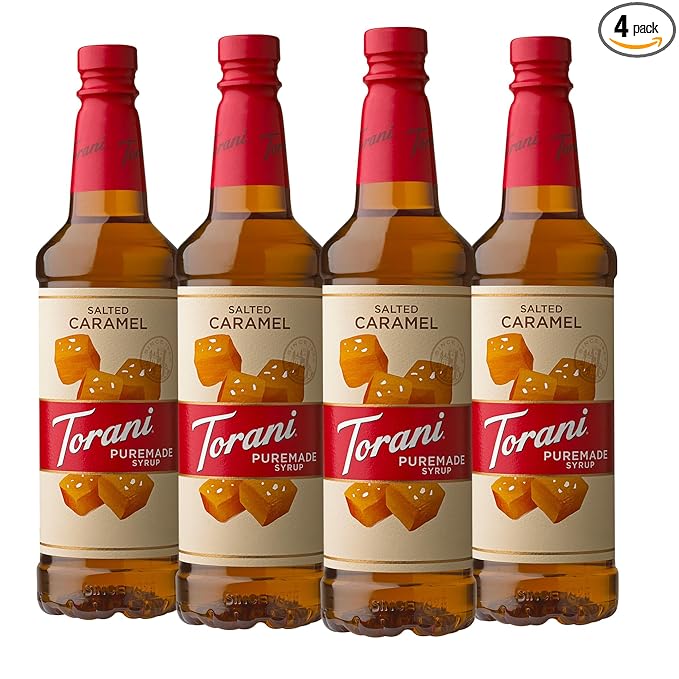 Torani Puremade Syrup, Salted Caramel, 25.4 Ounces (Pack of 4)