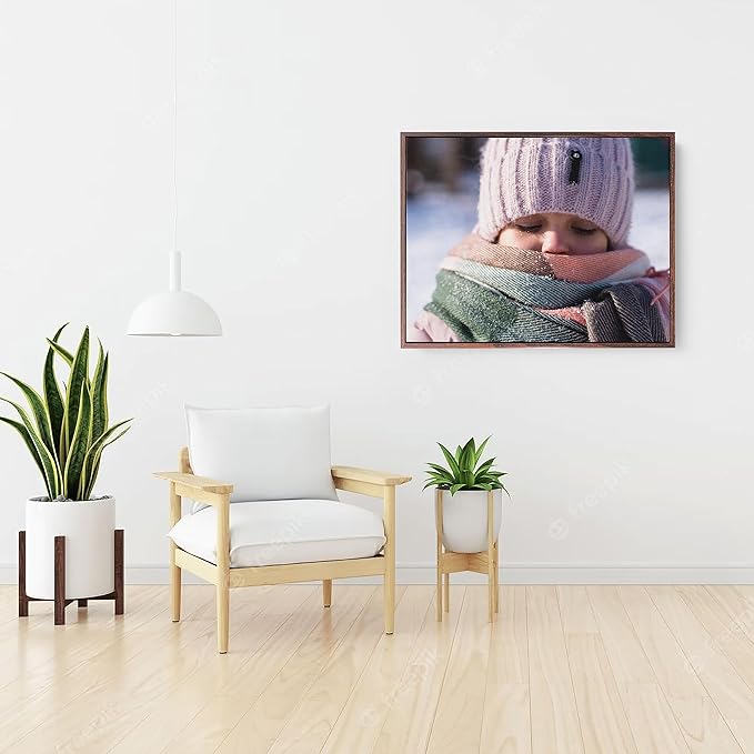 P&L ART. Personalized Custom Canvas Prints: Photo On Canvas Transform Your Photos into Stunning Framed Wall Art Digitally Printed Photo To Canvas Ideal for Home Decor Gifts Keepsakes Walnut 18X24