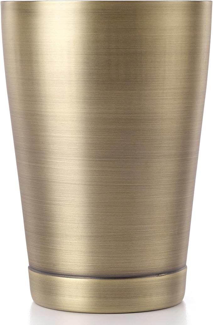 Barfly Cocktail Shaker Tin, Small 18 oz (532 ml), Antique Gold