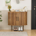 BlueWish 32" Fluted Storage Cabinet with Sliding Tambour Door, Sideboard Buffet Cabinet with Curved Profile Design, Modern Accent Coffee Bar Kitchen Cabinets Console Table for Living Room, Kitchen