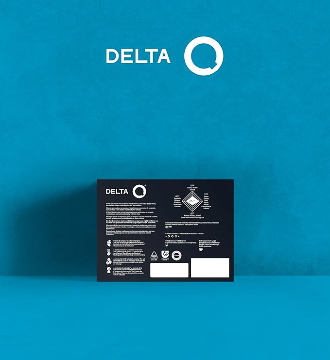 Delta Q - deQafeinatus Espresso Pods for Delta Q machines - Intensity 7, Notes of Caramel and Dried Fruits, 40 Capsules XL Pack