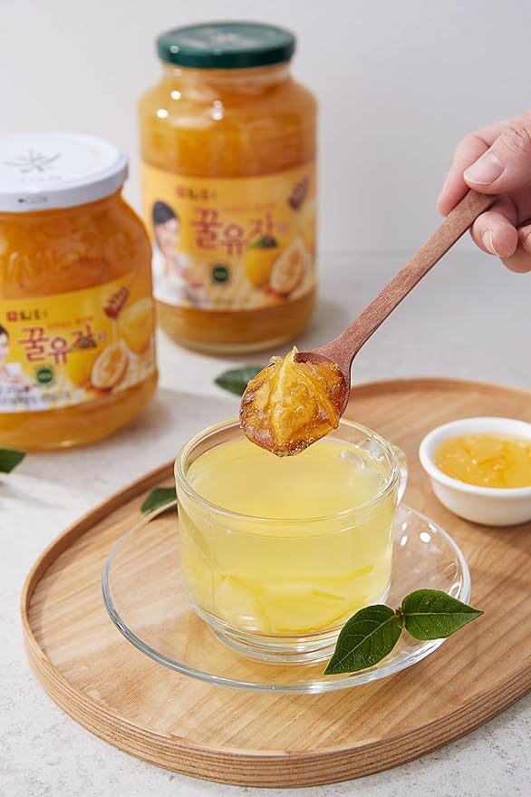 Damtuh Korean Honey Citron Tea Yuja Preserves – Natural Sweetness, No Artificial Additives, Perfect for Tea, Jam, or Salad Dressing – 2.2lb, 1000g(Pack of 2)