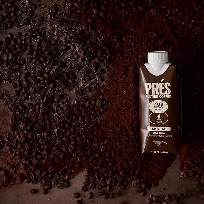 Protein Coffee - High Protein - Real Cold Brew - 20g Protein - 1g Sugar - 100 Calories - No Added Sugar - Coffee - Protein - 11 FL OZ - 12 Pack (Mocha)
