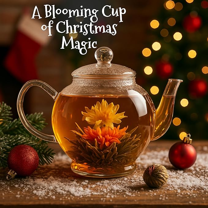 Blooming Tea & Edible Flower Infusions, Green Tea, 24 Unique Flavors Gift Set for Everyone – Natural, Floral & Aromatic Teas in Extra Large Premium Gift Box