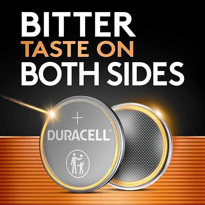 Duracell 2032 Lithium Battery, 4 Count (Pack of 1), Compatible with AirTag, Child Safety Features, Key Fob, CR2032 3V Cell