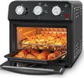PlumChef 13 Quart 4 Slices Air Fryer Convection Toaster Oven, 1500W, Multifunction Oven for Air Fryer, Gril, Defrost, Bake, Time and Temperature Controls(Black)