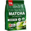 Organic Matcha Green Tea Powder (1lb) – Certified USDA Organic Powder for Matcha Latte, Tea, and Smoothies – Kosher, Non-Gmo, Antioxidant Rich Fruit Tea by Total Tea