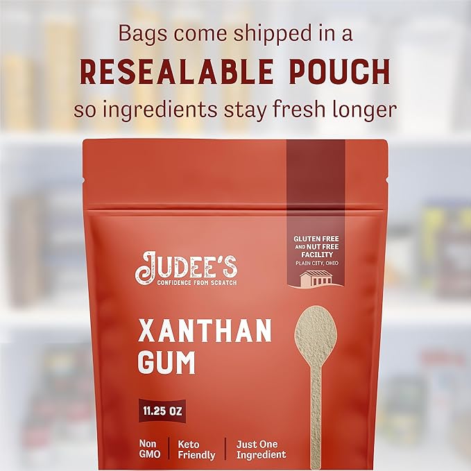 Judee's Gluten Free Xanthan Gum Powder - Versatile Xanthan Gum for Baking - Keto Friendly Texture Agent - Smooth Gluten Free Sauces & Dressings - 11.25 Oz