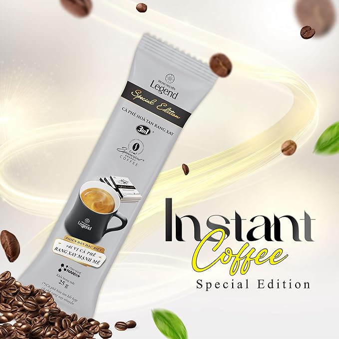 TRUNG NGUYEN LEGEND SPECIAL EDITION Premium Instant Coffee for Energy Boost by NANO+ Technology, Non-Dairy Creamer, Coffee Mix - Strong and Pure Vietnamese Instant Coffee (18 Packets/Box)