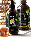 Enzo Liquid Stevia Drops Our Zero Calories Sweetener (4oz - 800 Servings/Bottle) - Toffee Caramel - All Natural flavoring with No Artificial Additives & Filler Ingredient