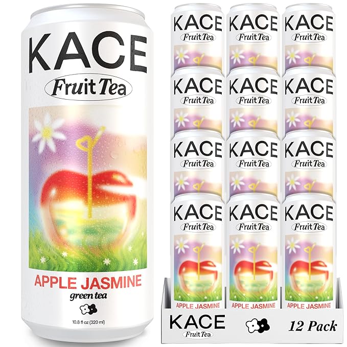 Jasmine Iced Tea with Apple Tea Drink - Refreshing Apple Juice Infused with Jasmine Tea & Honey, Crisp, Tart & Floral Blend - Perfect for Everyday, Organic Herbal Tea, and Daily Refreshment - 12-Pack of 320ml