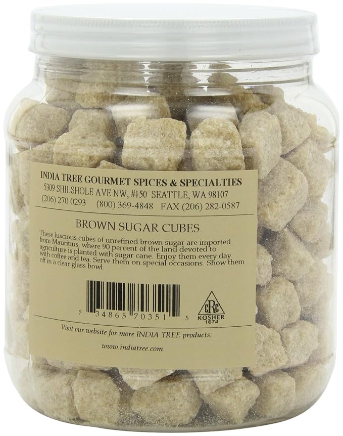 India Tree Brown European-Style Sugar Cubes, 2.2 lb (Pack of 2)