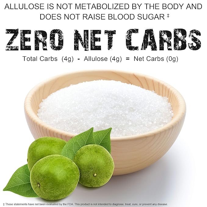 Skinny Monk - Allulose Sweetener w/Monkfruit, 1:1 Sugar Substitute, Keto Friendly, Zero Net Carbs, Non-Glycemic(Granular, 32oz)
