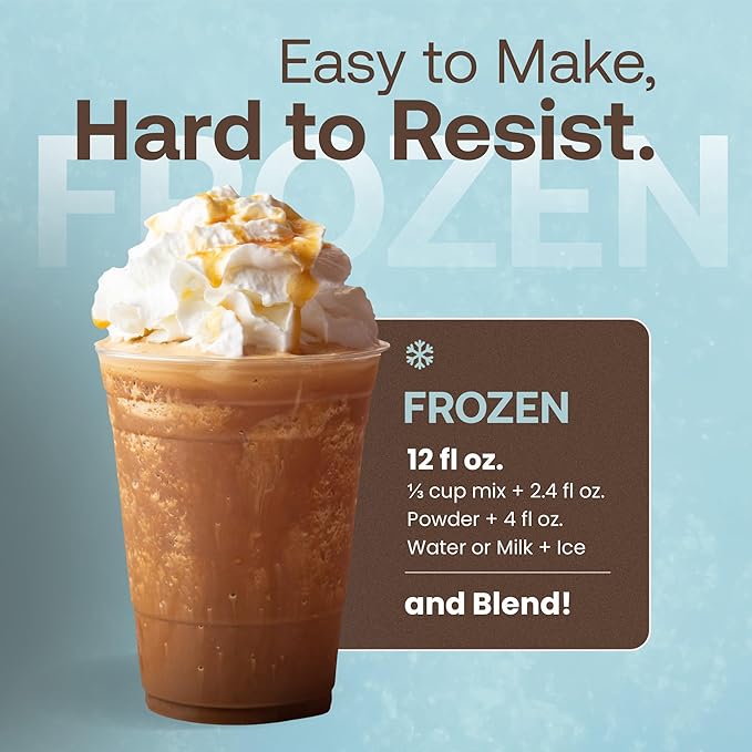 Dr. Smoothie Café Essentials Classic Latte – No Artificial Colors, Flavors, Sweeteners – Shelf Stable – 155mg of Caffeine per Serving – Great for Hot, Iced, & Frozen Frappes (3.5 lb Bag, 26 Servings)