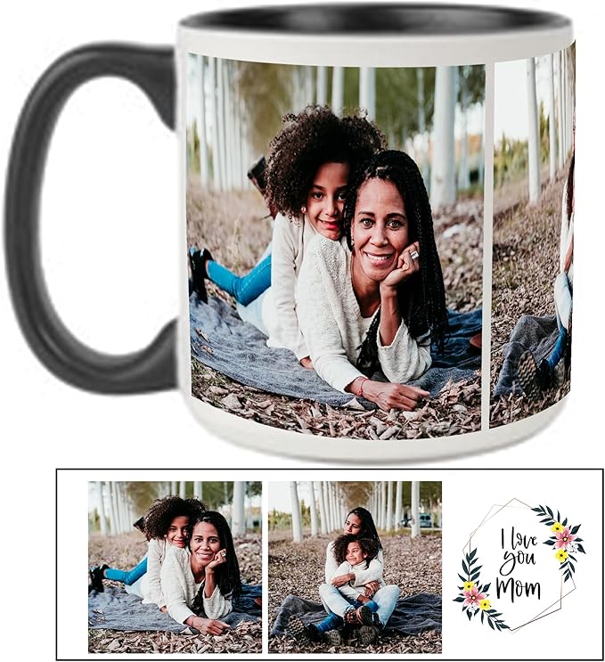 Custom Photo Ceramic Coffee Mug, Jumbo Sized-20oz, Glossy or Matte Finish (Mom)