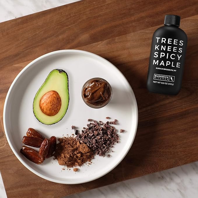 Trees Knees Spicy Maple Syrup, Grade-A Organic Maple Syrup with a Fiery Kick from Habanero Peppers, Vegan, Gluten Free & Made in the USA, Pure & All Natural, 11.5oz