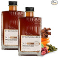 Strongwater Old Fashioned Mix - Makes 64 Cocktails - Handcrafted Old Fashioned Syrup with Bitters, Orange, Cherry, Organic Demerara Sugar - Craft Cocktail Mixer, Just Mix with Bourbon,Whiskey - 2 Pack