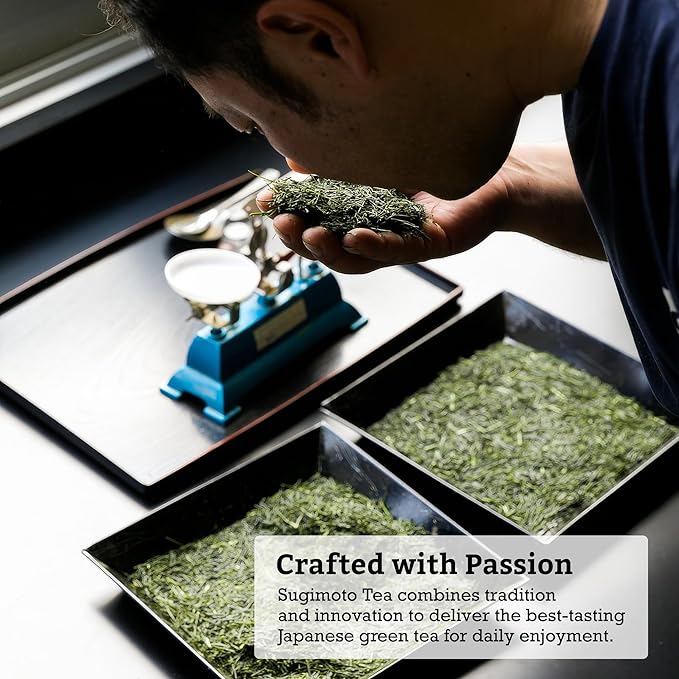 SUGIMOTO TEA Japanese Matcha Genmaicha Green Tea Bags 20 Count Pack of 1