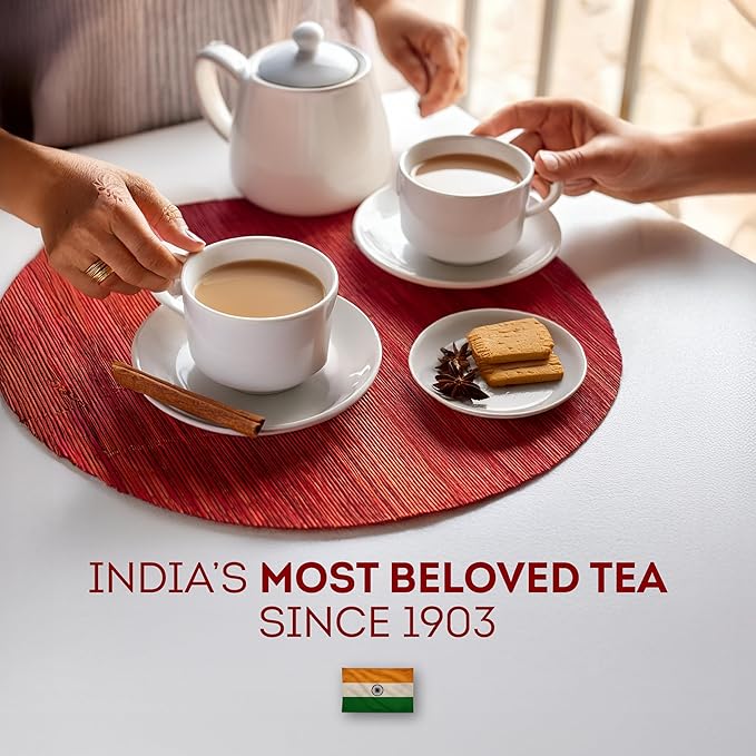 Red Label Tea | Loose Leaf Tea | Premium Brooke Bond | Black Tea | Indian Chai | Rich & Refreshing Flavor | Compatible for Chai | 900 Grams (Pack of 2)