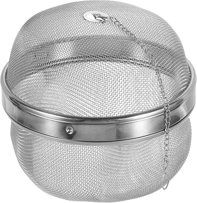 uxcell Tea Infuser Filter, Stainless Steel Tea Strainer, Loose Tea Steeper, Tea Ball with Chain for Loose Leaf Tea, Extra Large