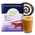 Herbs & Kettles Vanilla Lavender Chai | Assam Black Tea with Real Vanilla Bean, Lavender Flowers, Cardamom, Cinnamon & Ginger | Floral Loose Leaf Blend | Makes 10-14 Servings | Premium Tea Gift