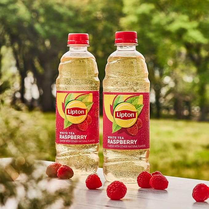 Lipton Raspberry White Tea, 16.9 Fl Oz Bottles (Pack of 12)