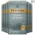 Twinings Prince of Wales Black Tea Individually Wrapped Bags, 20 Count (Pack of 6), Velvety Smooth & Mild, Caffeinated, Enjoy Hot or Iced, 120 Teabags