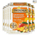 Twinings Superblends Immune Support+ Herbal Tea with Vitamin C, Ginger & Mango Flavoured Green Tea, 16 Tea Bags (Pack of 6), Naturally Caffeine-Free, Enjoy Hot or Iced, 96 Teabags