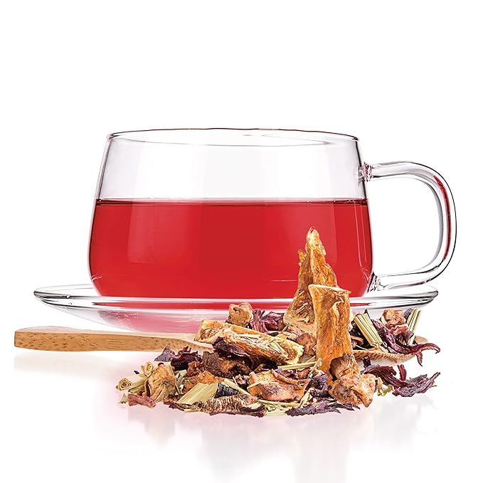 Tealyra - Strawberry Orange Sunrise - Hibiscus Strawberry Lemongrass - Herbal Fruity Loose Leaf Tea - Vitamins and Antioxidants Rich - Low Caffeine - All Natural - 112g (4-ounce)