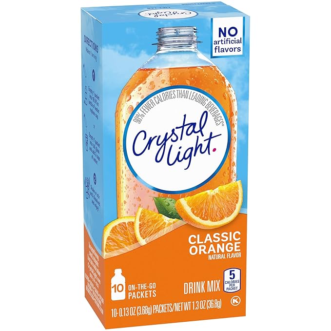 Crystal Light Drink Mix, Classic Orange,1.3 Oz( Pack of 6)