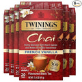 Twinings French Vanilla Chai Black Tea Individually Wrapped Bags, 20 Count (Pack of 6), Warm, Sweet & Spicy, Caffeinated, Enjoy Hot or Iced, 120 Teabags