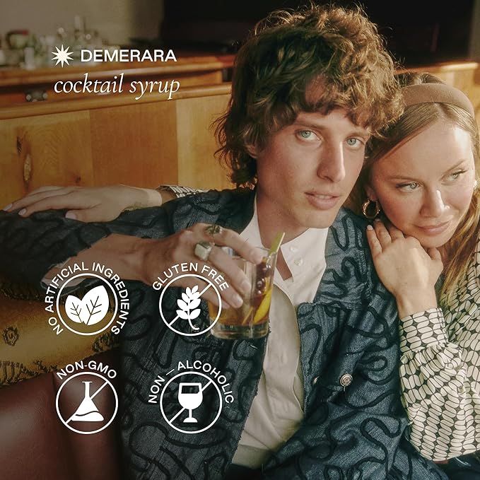 Strongwater Rich Demerara Syrup - Makes 16 Cocktails - Syrup for Cocktails Handcrafted in USA with Filtered Rocky Mountain Water, Demerara Sugar - Just Mix with Bourbon or Whiskey