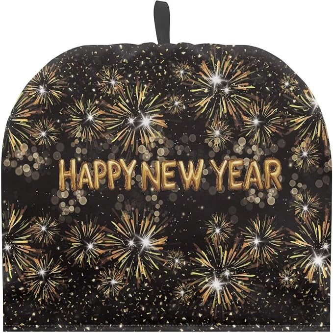 New Year's Blessings Small Tea Pot Cozy Cover with Keep Warming Tea Cozy for Teapot Insulated for Tea Kettle Dust Cover for Home Decor Large Medium Teapot Gift for Electric Tea Kettle Cover
