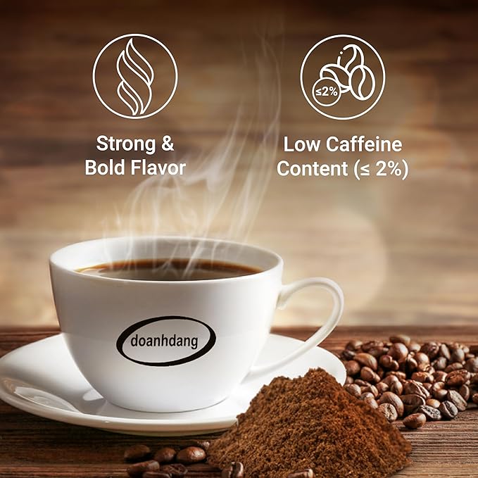 doanhdang - 17.6 Oz Premium Robusta Ground Bean Coffee, 100% Robusta Medium Roast, Rich Flavor for Espresso Shot and Brew, Origin from Vietnam, Ground Med Roast Beans