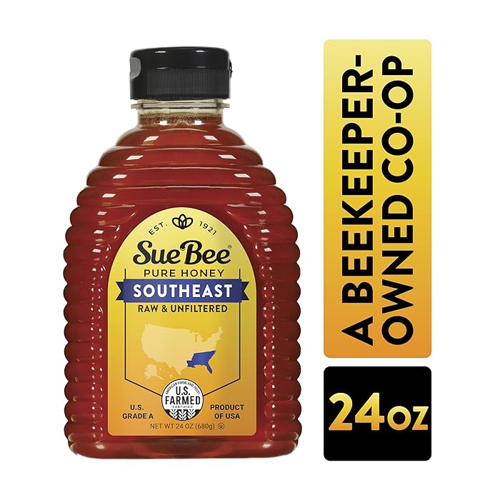 Sue Bee Regional Southeast Honey, Strained, Unfiltered USA Beekeeper-Owned Co-op, 24 oz (Packaging May Vary)