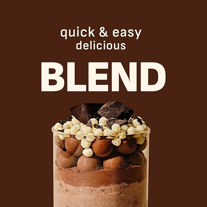 Chocolate Protein Shake, With Crunchy Protein Balls, Protein Smoothie Powder - 22g Protein, Low Sugar, Keto-Friendly Meal Replacement Shake, 22.22oz, 14 Servings, 14 Servings (1 X 22.22oz)