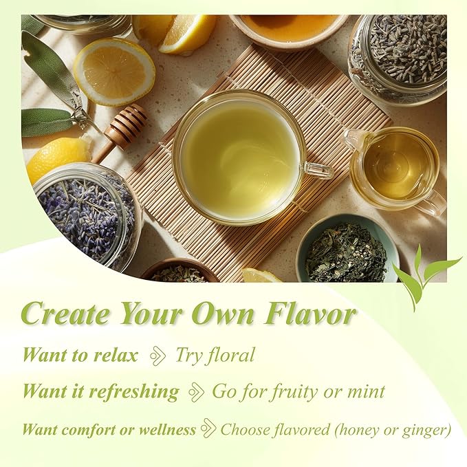 WT WEETEE Sencha Green Tea Bags 100 Count, Unique Roasted Rice Aroma, Non-Bitter & Refreshing Steamed Green Tea, Natural Caffeine & Antioxidant, Good for Hot Iced Cold