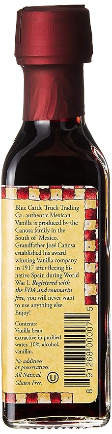 Blue Cattle Truck Trading Co. Traditional Gourmet Mexican Vanilla Extract , Small, 3.3 Ounce