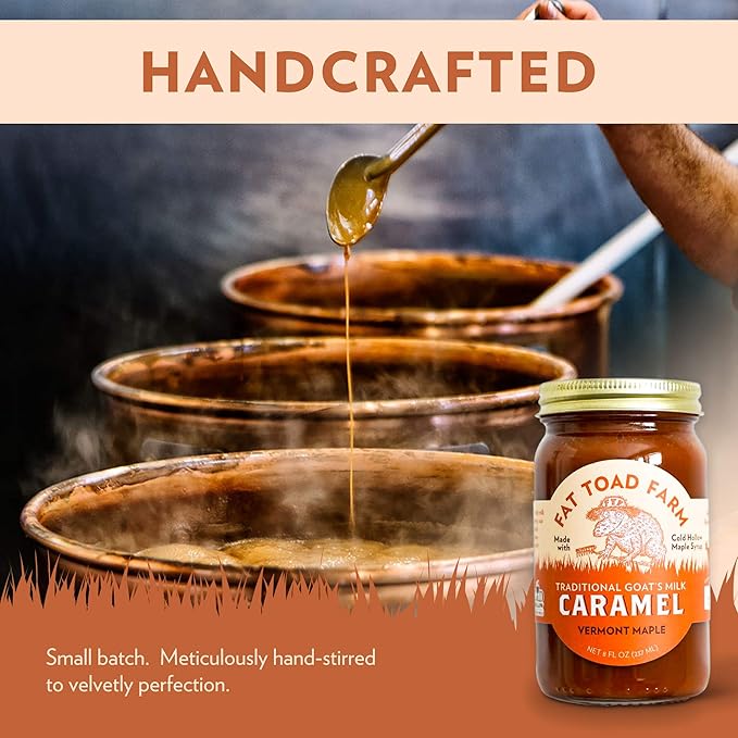 Fat Toad Farm Traditional Goat’s Milk Caramel Sauce/Cajeta, Vermont Maple, Gluten Free, 8 fl oz