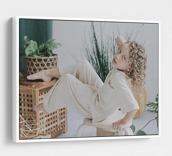 P&L ART. Personalized Custom Canvas Prints: Photo On Canvas Transform Your Photos into Stunning Framed Wall Art Digitally Printed Photo To Canvas Ideal for Home Decor Gifts Keepsakes White 24x36