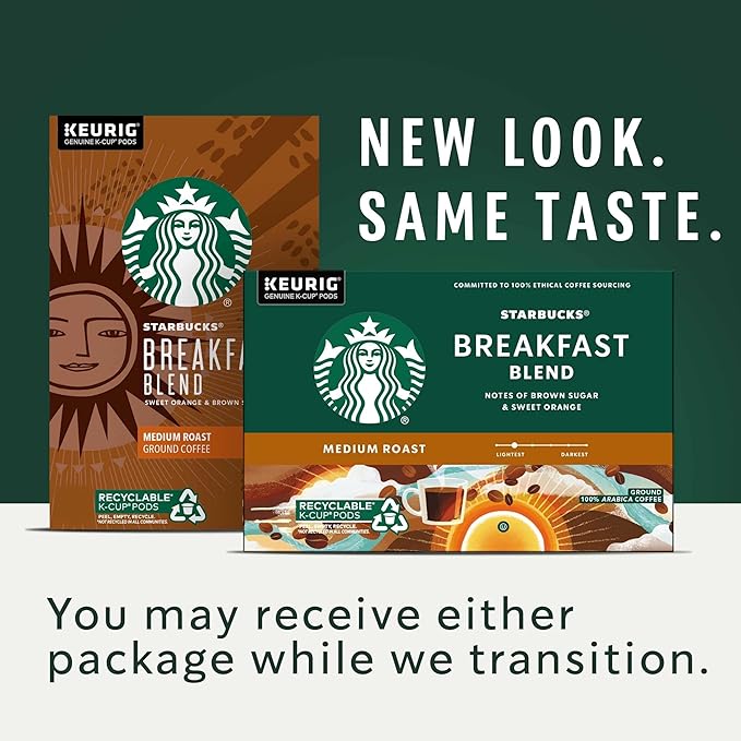 Starbucks K-Cup Coffee Pods, Starbucks Blonde, Medium and Dark Roast Hot or Iced Coffee, Variety Pack, 96 Keurig Pods