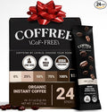 COFFREE Organic Instant Coffee Packets - 150% Extra Strong Dark Roast with Bold, Full-Bodied Taste - Low Acid, Mold Free Coffee Made with Arabica Coffee Beans - Hot or Cold Travel Packets 24 Pack Box