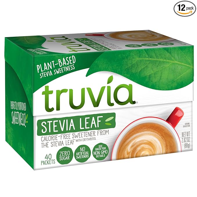 Truvia Original Calorie-Free Sweetener From The Stevia Leaf Packets, 2.82 oz Carton, 40 Count (Pack of 12)