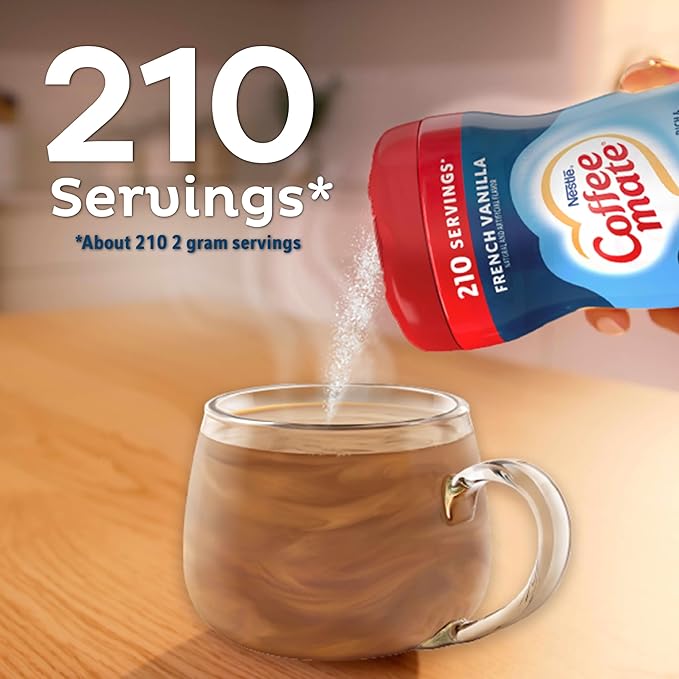 Coffee mate Flavored Creamer 4 Pack Variety Pack (15 oz bottles) - Chocolate Crème, French Vanilla, Hazelnut, Caramel Latte